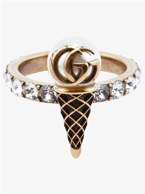 gucci ice cream cone ring|Gucci bamboo jewelry.